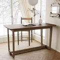 Famapy Classic Utility Rubber Wood Desk with Spacious Surface,Rustic Farmhouse Style Table,Versatile Home Table,Durable for Living Room/Study/Bedroom