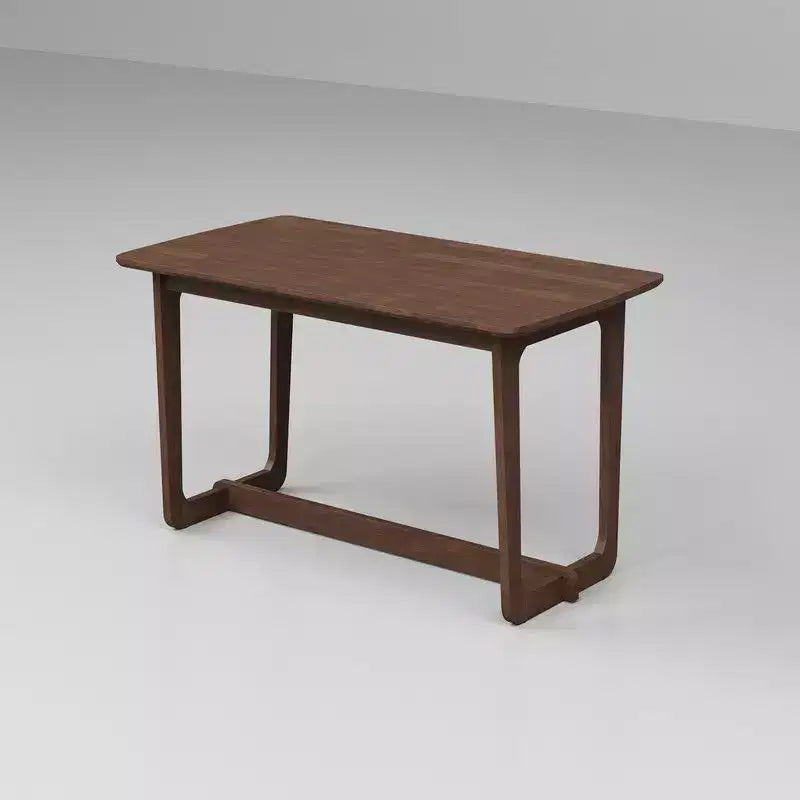 Scrivania in legno di gomma naturale, stile rustico, singola