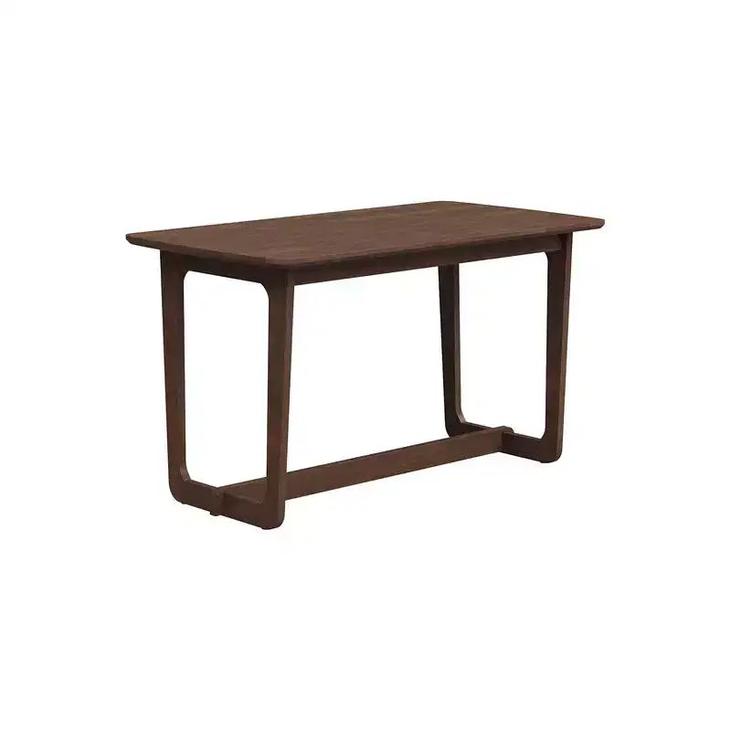 Scrivania in legno di gomma naturale, stile rustico, singola