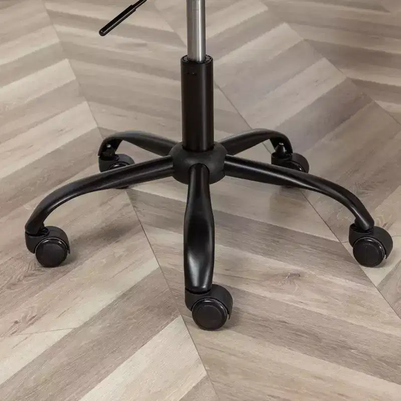 Sedia da scrivania girevole senza braccioli beige/blu/grigia, altezza regolabile, sedile singolo