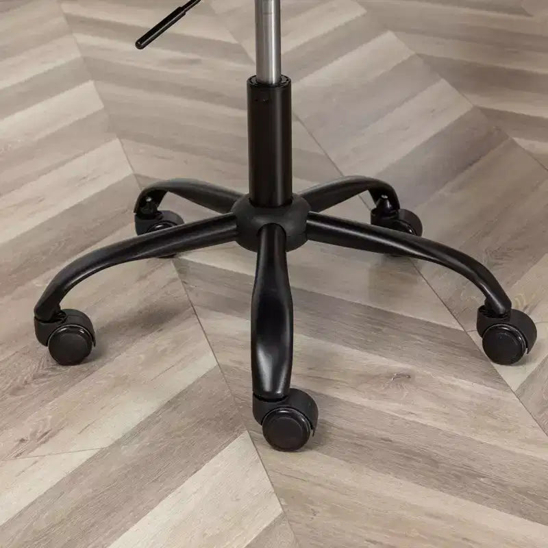 Sedia da scrivania girevole senza braccioli beige/blu/grigia, altezza regolabile, sedile singolo