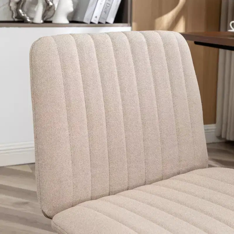 Sedia da scrivania girevole senza braccioli beige/blu/grigia, altezza regolabile, sedile singolo