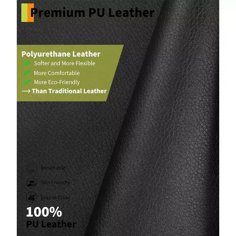 Poltrona reclinabile in pelle PU, girevole a 360°, monoposto – Marrone / Nero / Beige / Grigio / Cachi