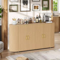 Fluted Accent Credenza with Adjustable Shelves,Sideboard Buffet Cabinet with Storage,for Living Room Kitchen