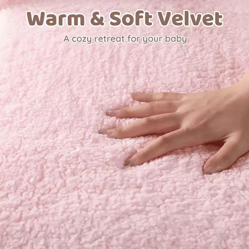 Poltrona divano pieghevole 2 in 1 per bambini, grigio/rosa