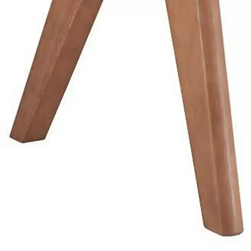 Tavolino quadrato in legno marrone con gambe a V, singolo