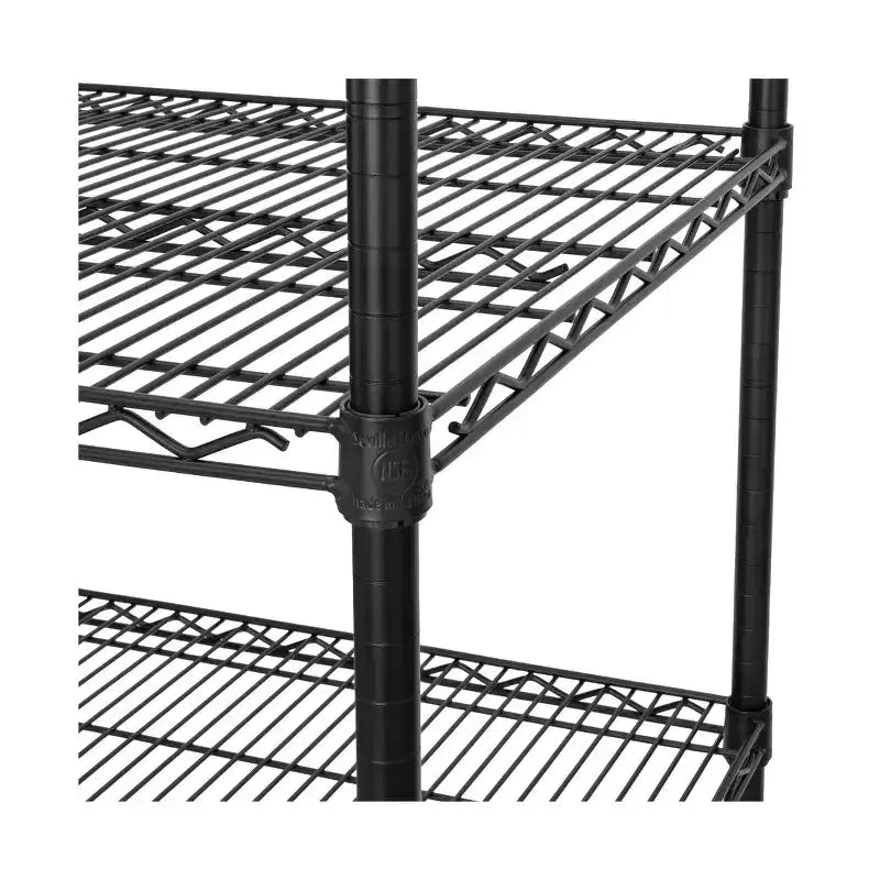 Scaffale a 5 ripiani in filo d'acciaio nero/zinco, montaggio da 2 persone
