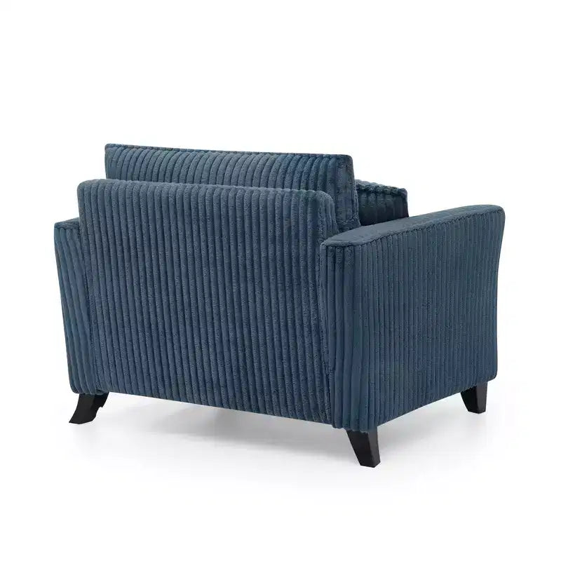 Poltrona monoposto in velluto a coste con cuscino e braccioli – Beige / Nero / Blu / Marrone / Grigio / Rosa