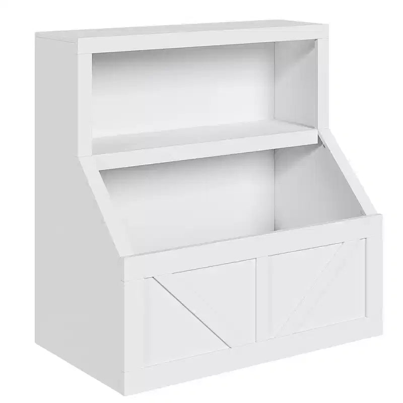 Libreria per bambini e armadietto porta-giocattoli bianco antico/bianco, 1 persona