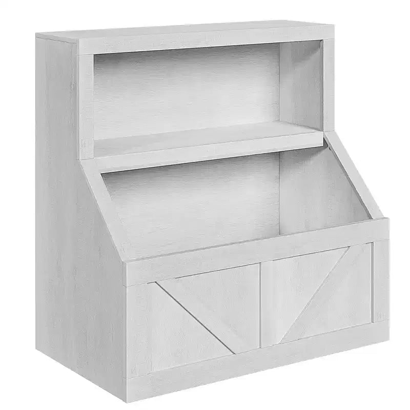 Libreria per bambini e armadietto porta-giocattoli bianco antico/bianco, 1 persona