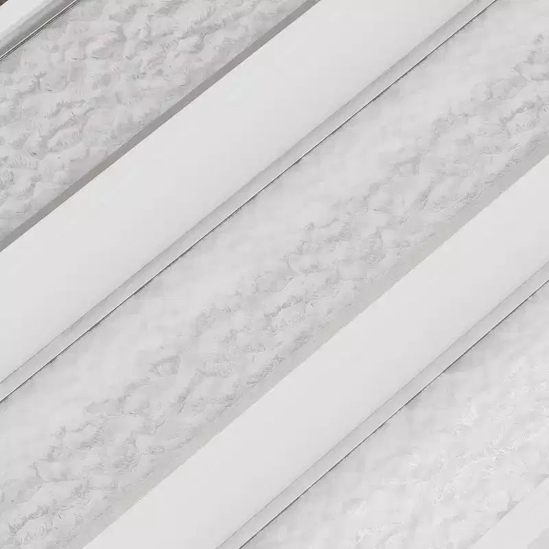 Mobile bar bianco con LED e piano in vetro ondulato, 15 bottiglie, 5 ripiani
