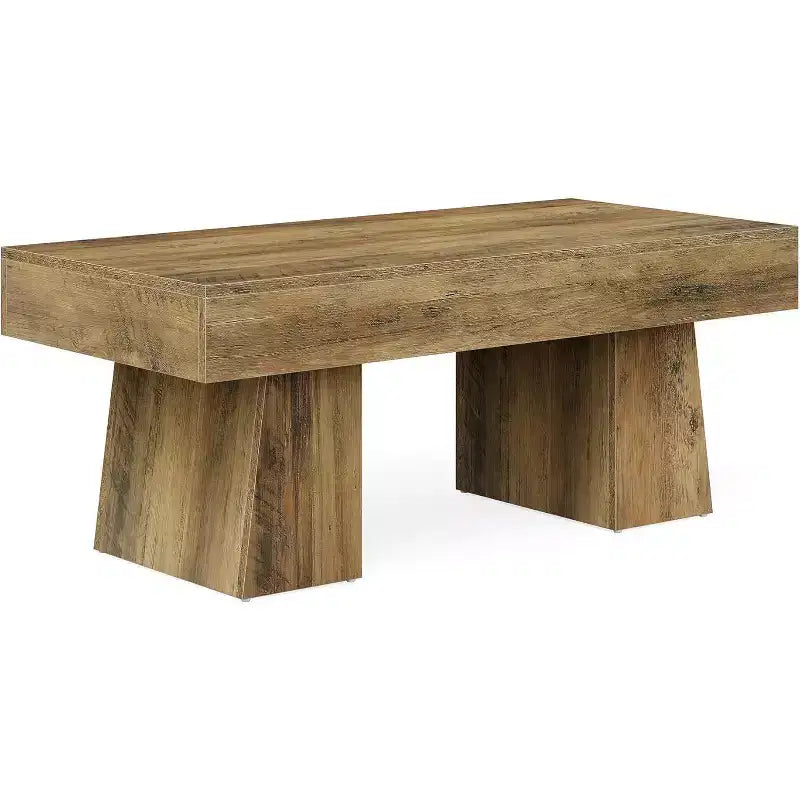 Tavolino da caffè rettangolare da 119 cm – Nero / Marrone rustico / Marrone noce, Legno, Posti a sedere 1