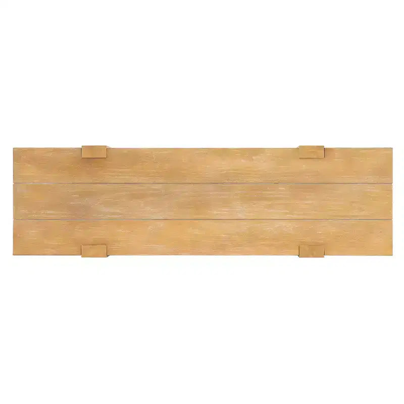 Tavolo Consolle Nero/Espresso/Legno Naturale con Cassetto e Presa di Corrente
