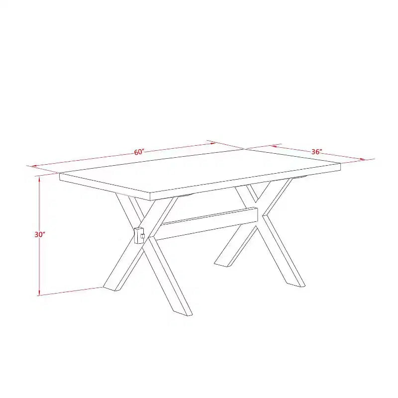 Set da pranzo da 5 pezzi in similpelle marrone, 4 posti a sedere