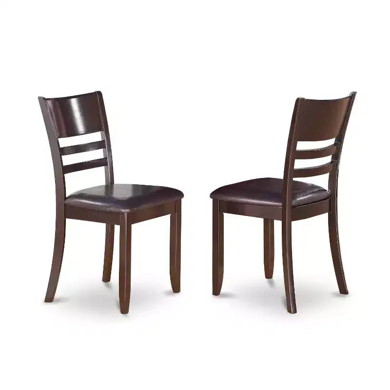 Set tavolo da pranzo con piedistallo quadrato, ecopelle, 2 posti