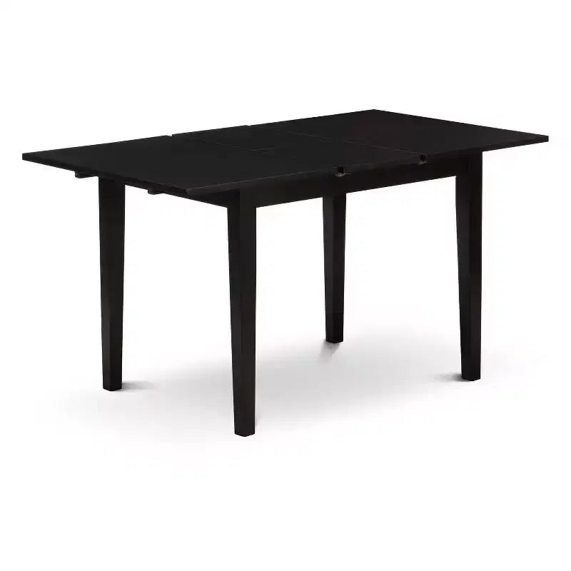 Set da pranzo in legno nero da 3 pezzi per 2 persone