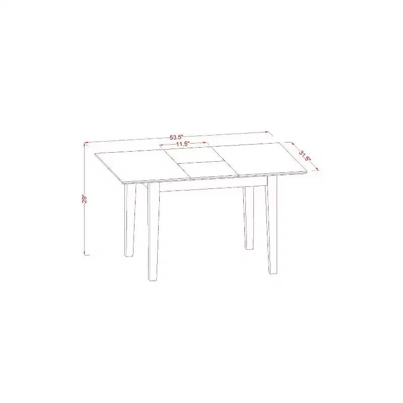 Set da pranzo in legno nero da 3 pezzi per 2 persone