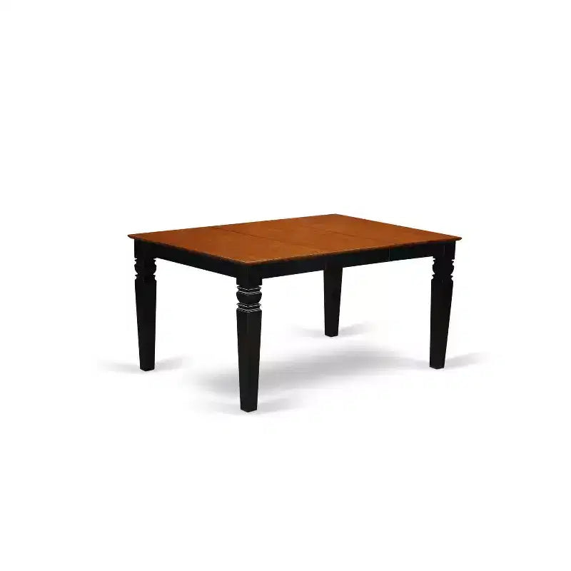 Set da pranzo rotondo nero e ciliegio, 5 pezzi, 4 posti