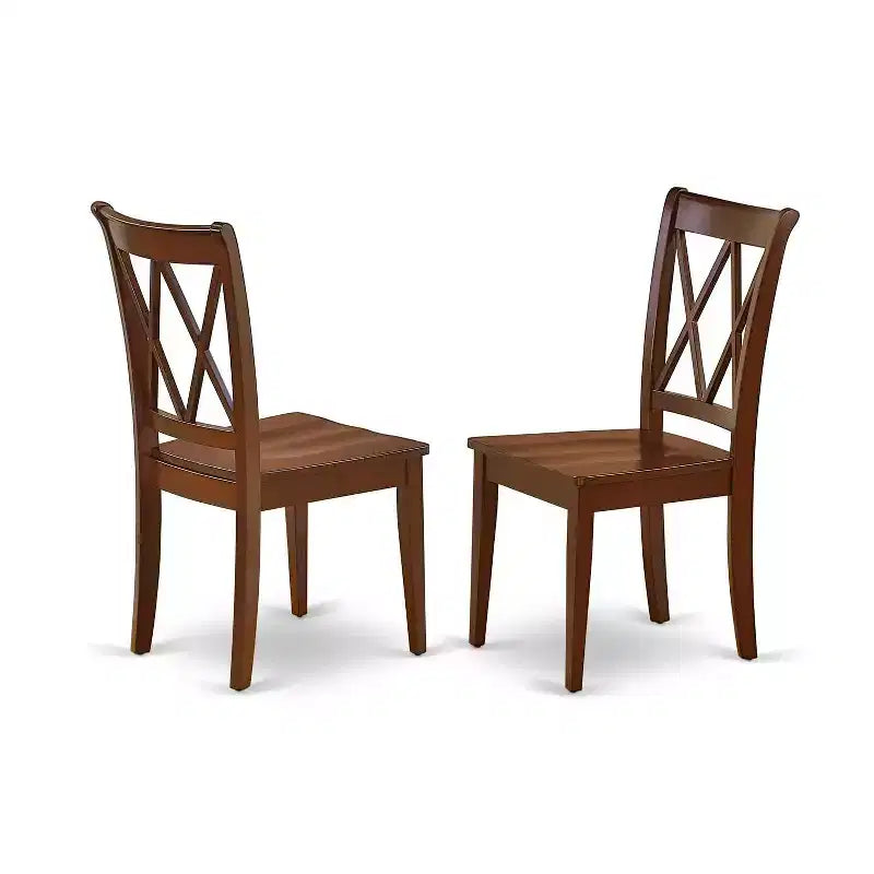 Set da pranzo rettangolare in legno marrone, 5 pezzi, 4 posti