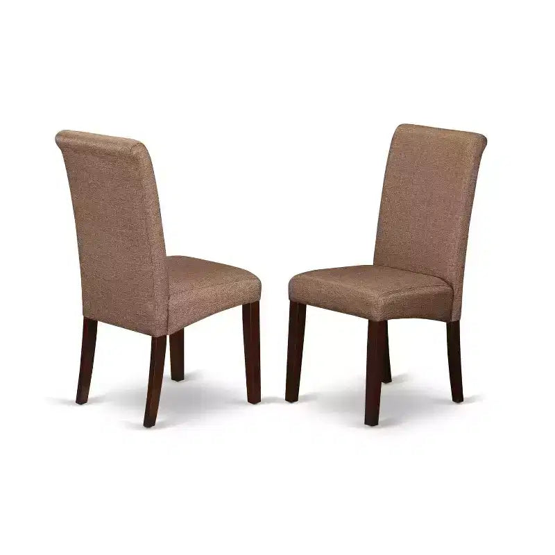 Set da pranzo in stile rustico marrone, 6 pezzi, 5 posti a sedere