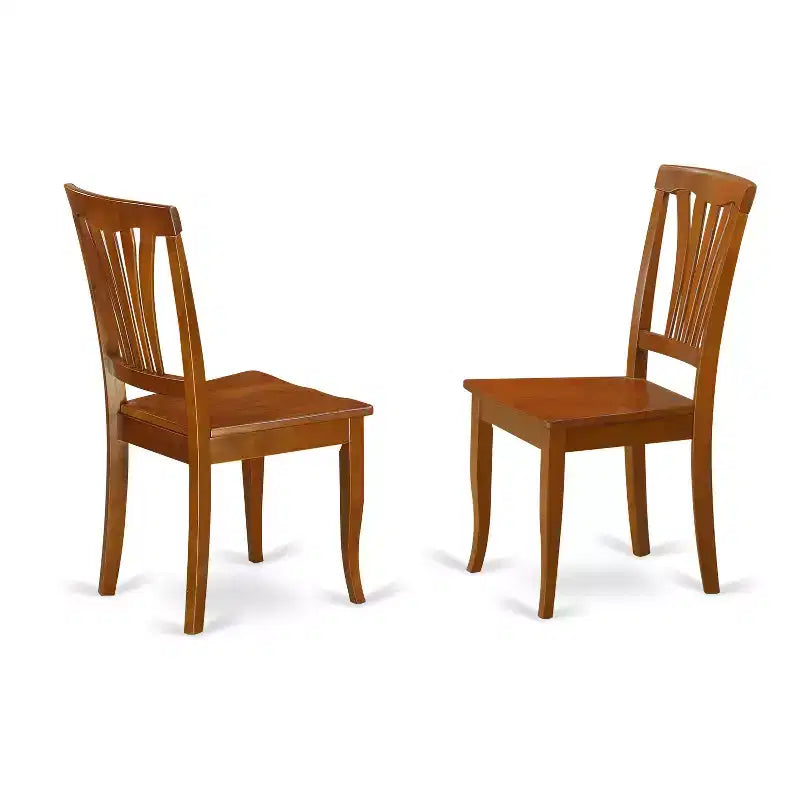 Set da pranzo 7 pezzi in legno marrone sella e similpelle, 6 posti