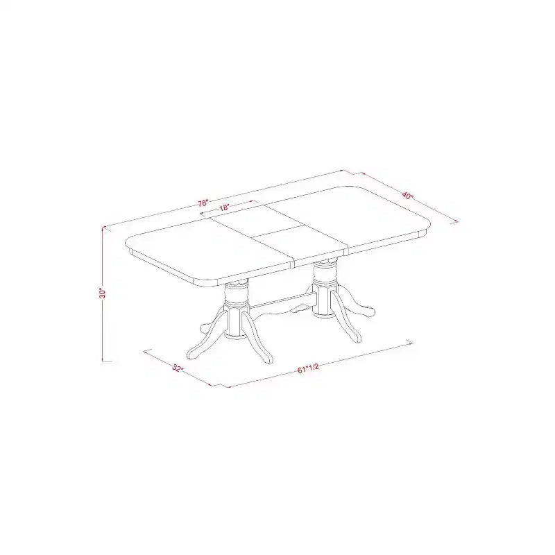 Set da pranzo in legno marrone e similpelle, rettangolare, 8 posti, 7 pezzi
