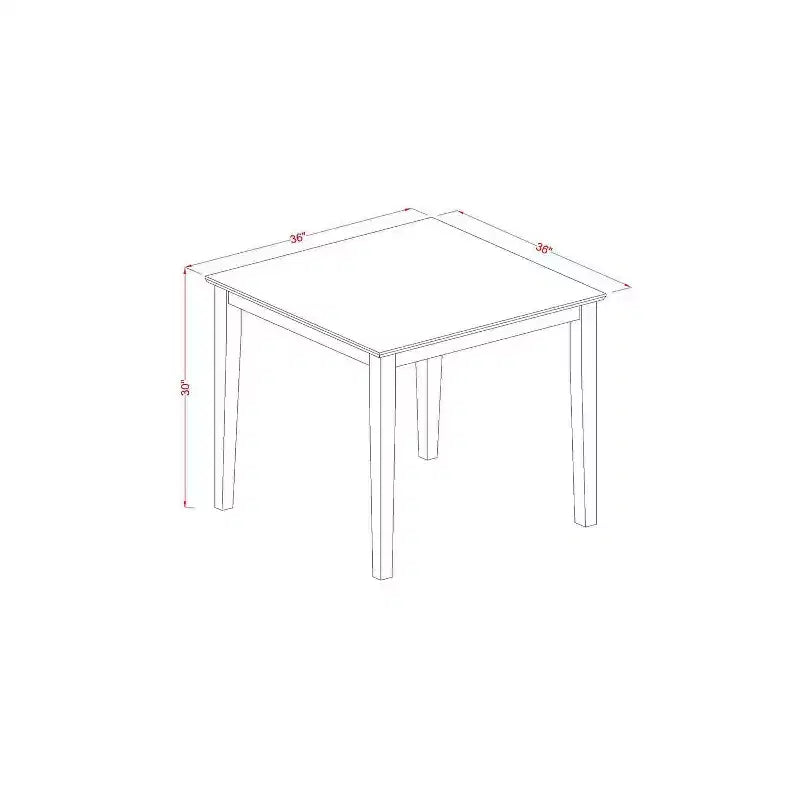 Set da pranzo quadrato bianco lino, struttura in legno, 2 posti, 3 pezzi