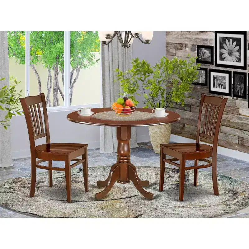 Set da pranzo 3 pezzi Linen White, tavolo rettangolare con 2 sedie senza braccioli, 2 posti a sedere